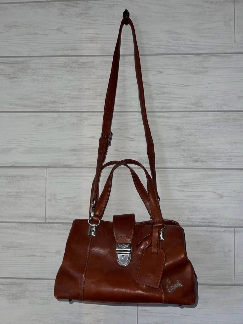 Consuela Tawny Leather Bag